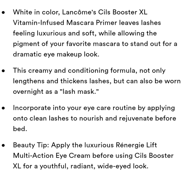 LANCÔME CILS BOOSTER XL VITAMIN-INFUSED LASH THICKENING MASCARA PRIMER. - Picture 14 of 15